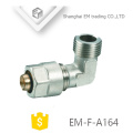 EM-F-A163 Messing 90 Grad Aluminium Kunststoff Ellenbogen Rohrverschraubung